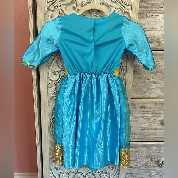 Disney Pixar Brave Merida Classic Costume, Auqa/Gold size 4-6X Disney princess - Picture 3 of 8